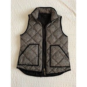 J Crew Women's Herringbone Puffer Vest Size S